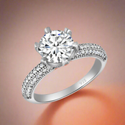 solitaire silver rings